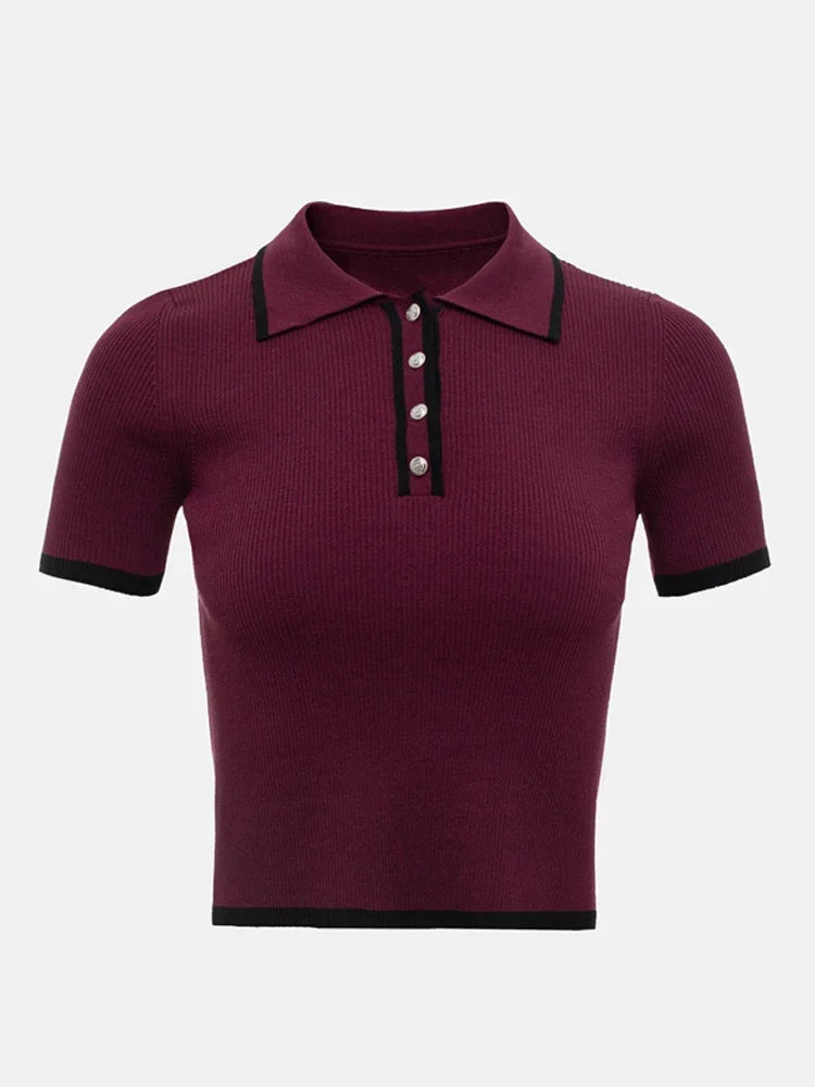 Knitted Pullover Polo