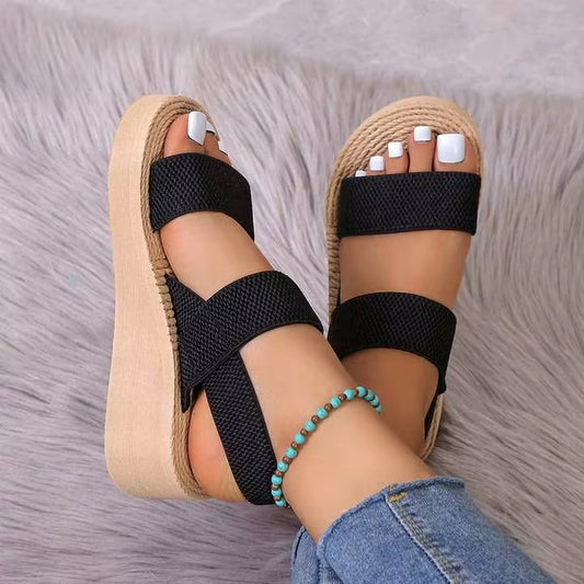 SoleFit Wegde Platform Sandals
