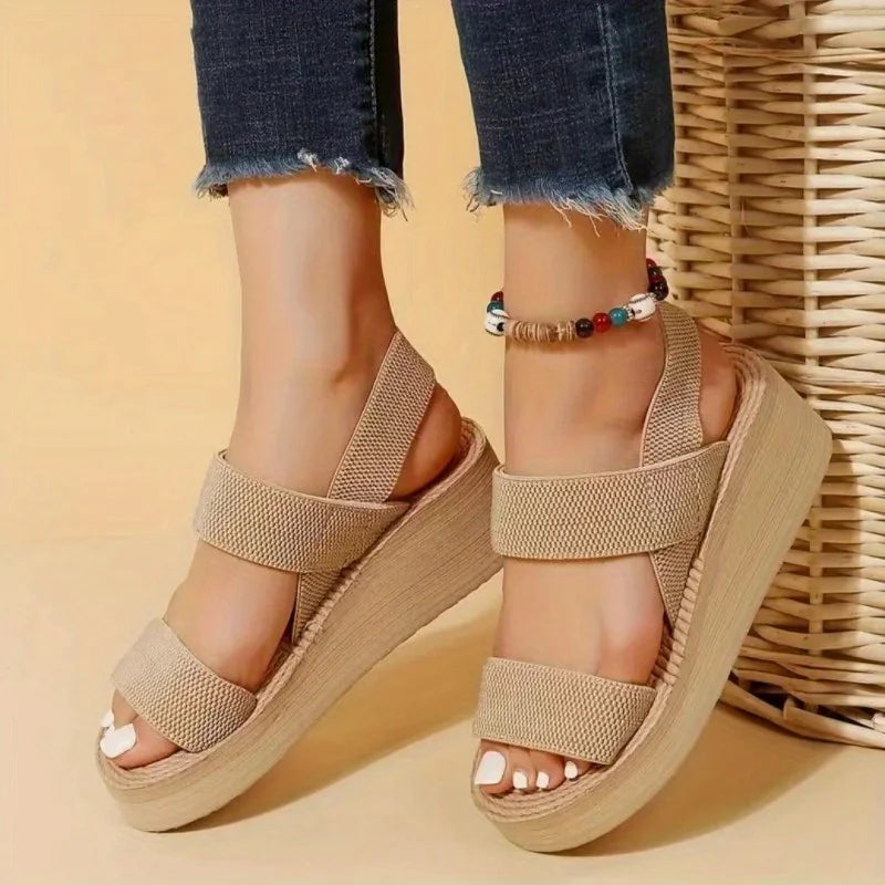 SoleFit Wegde Platform Sandals